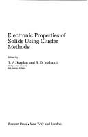 Electronic properties of solids using cluster methods by S. D. Mahanti