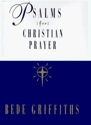 Cover of: Psalms for Christian Prayer by 