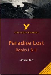 Paradise lost, books I & II, John Milton : note