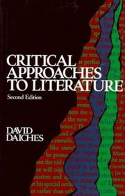 Critical approaches to literature by David Daiches