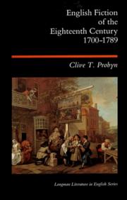 Cover of: English Fiction of the 18th Century, 1700-1789