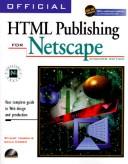 Cover of: Official HTML publishing for Netscape