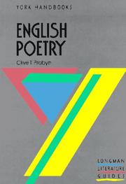 Cover of: English Poetry