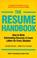 Cover of: The resume handbook