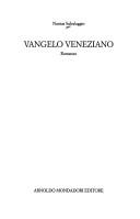 Cover of: Vangelo veneziano: romanzo