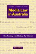 Cover of: Media law in Australia