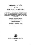 Cover of: Constitución de la Nación Argentina