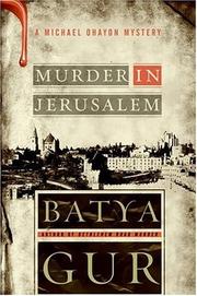 Cover of: Murder in Jerusalem: a Michael Ohayon mystery