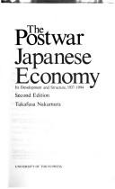 The postwar Japanese economy by Takafusa Nakamura