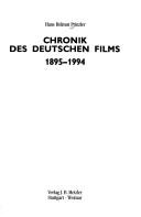 Cover of: Chronik des deutschen Films, 1895-1994