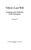 Villon's last will : language and authority in the Testament