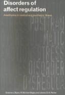 Disorders of affect regulation by Graeme J. Taylor