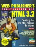 Cover of: Web publisher's construction kit with HTML 3.2: publishing your own HTML pages on the Internet
