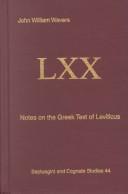 Cover of: Notes on the Greek text of Leviticus