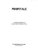 Cover of: Mihintale