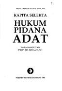 Kapita selekta hukum pidana adat by I Made Widnyana