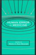 Cover of: Human error in medicine