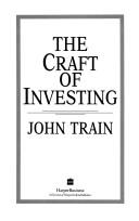Cover of: The Craft of Investing
