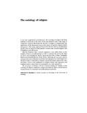The sociology of religion by Hamilton, Malcolm
