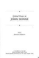 Cover of: Critical essays on John Donne