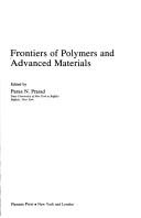 Frontiers of polymers and advanced materials : proceedings of the Second International Conference on Frontiers of Polymers and Advanced Materials, held January 10-15, 1993, in Jakarta, Indonesia