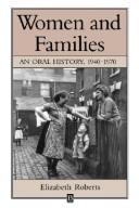 Cover of: Women and families: an oral history, 1940-1970