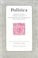 Cover of: Politica by Johannes Althusius