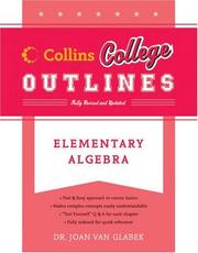 Cover of: Elementary Algebra (Collins College Outlines)