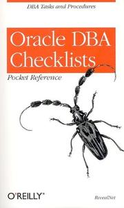 Cover of: Oracle DBA Checklists by 