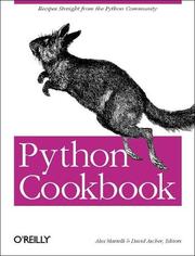 Cover of: Python cookbook by edited by Alex Martelli and David Ascher.