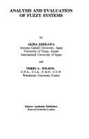 Cover of: Analysis and evaluation of fuzzy systems