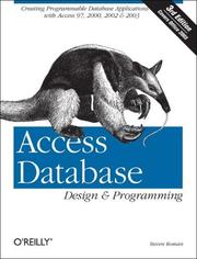 Cover of: Access database design & programming