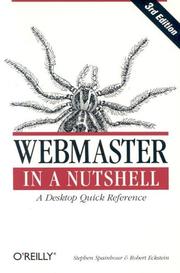 Cover of: Webmaster In A Nutshell