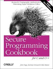 Cover of: Secure programming cookbook for C and C++