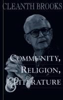 Cover of: Community, religion, and literature: essays