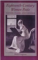 Cover of: Eighteenth-century women poets: nation, class, and gender