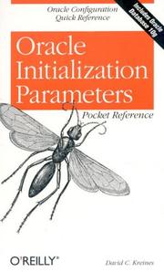 Cover of: Oracle Initialization Parameters: Pocket Reference