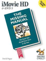 Cover of: IMovie HD & iDVD 5: the missing manual