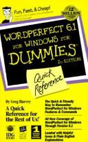 Cover of: WordPerfect 6.1 for Windows for dummies by Greg Harvey