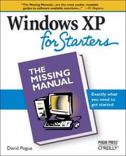 Cover of: Windows XP for Starters by David Pogue