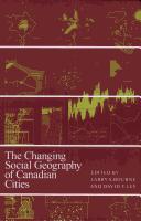 Cover of: The Changing social geography of Canadian cities