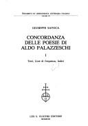 Cover of: Concordanza delle poesie di Aldo Palazzeschi