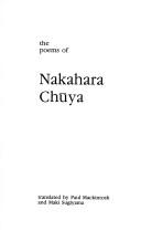 Cover of: The poems of Nakahara Chūya