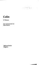 Colin, a novel by E. F. Benson