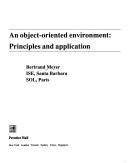 Cover of: An object-oriented environment: principles and application