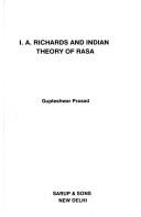 I.A. Richards and Indian theory of Rasa by Gupteshwar Prasad