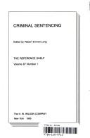 Cover of: Criminal sentencing