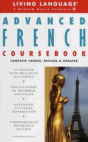 Cover of: Advanced French Coursebook