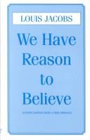 We have reason to believe by Louis Jacobs