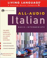 Cover of: All-Audio Italian: Compact Disc Program (LL(R) All-Audio Courses)